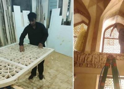 مرمت سازه های چوبی و تزئینی عمارت کاخ هشت بهشت اصفهان شروع شد
