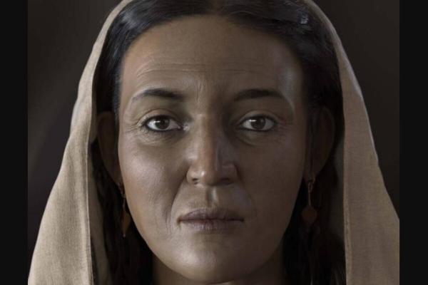 چهره بازسازی شده زنی از تمدن نبطیان در العلا به نمایش درمی آید (بازسازی ویلا)