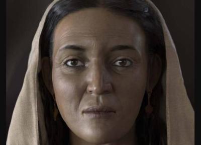 چهره بازسازی شده زنی از تمدن نبطیان در العلا به نمایش درمی آید (بازسازی ویلا)
